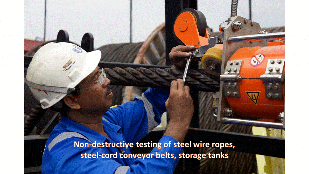NDT inspection of wire ropes, tanks, and conveyor belts